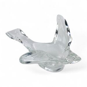 Princess House French Crystal Glass Soaring Bird Dove Candy-Nut Dish​